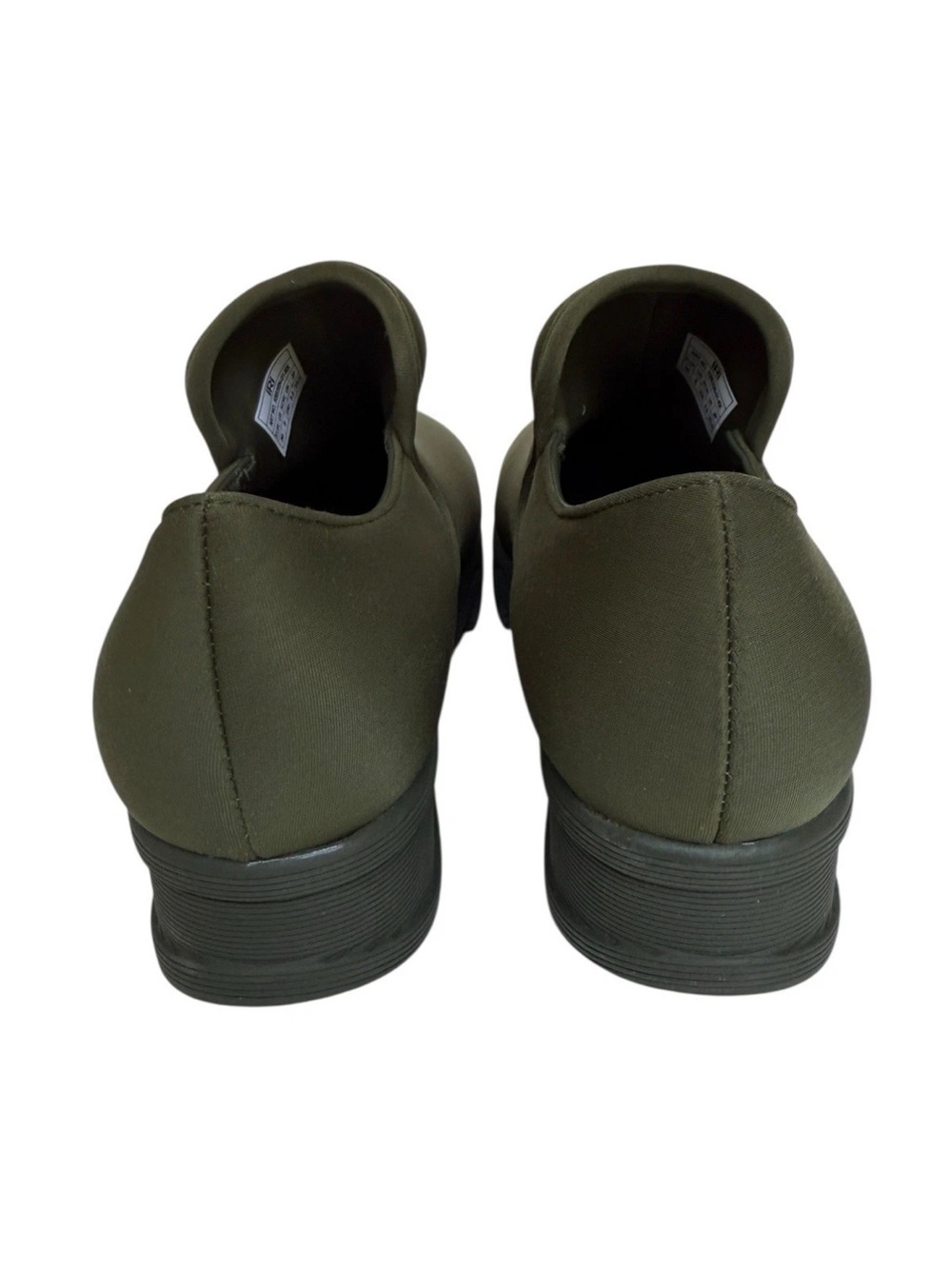 IRI NYC Wes Low Top Neoprene Platform Olive Green Platform Slip On Sneakers Sz 6 - Picture 5 of 7
